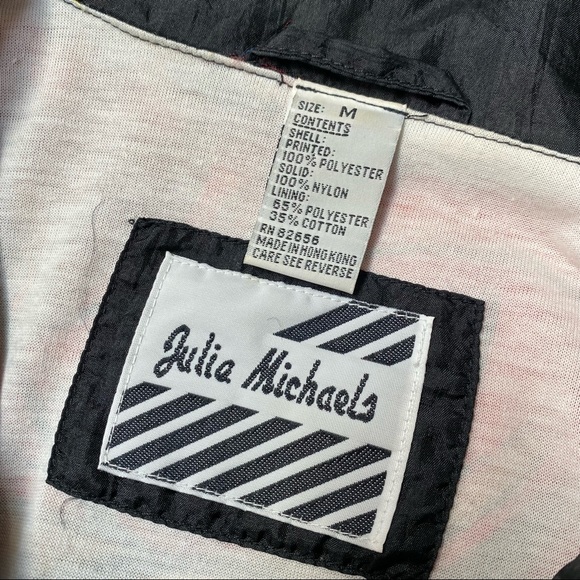 Women’s VTG 90’s Julia Michael Full Zip Picasso Style Bomber Jacket Size Medium - Picture 5 of 5